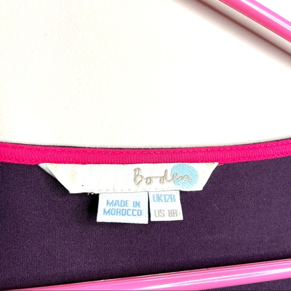 SOLD Boden Stretch Purple Bird essential tunic Dress 8 - Picture 3 of 6